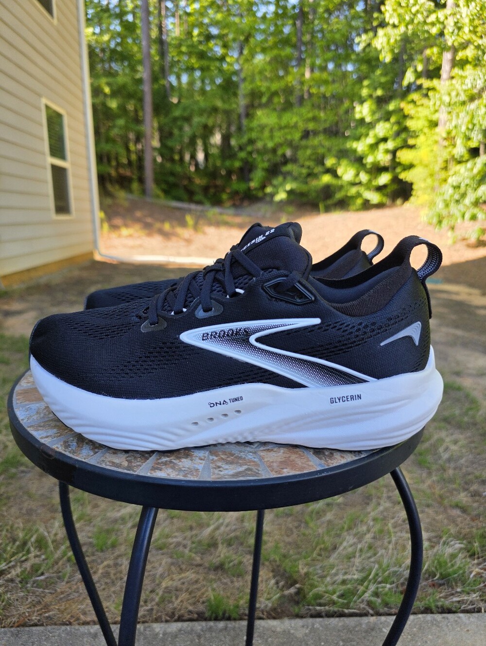Brooks Glycerin 22 1204341B090 Black/White Running Shoe Women Sz 9 B Worn 4x - Picture 5 of 11